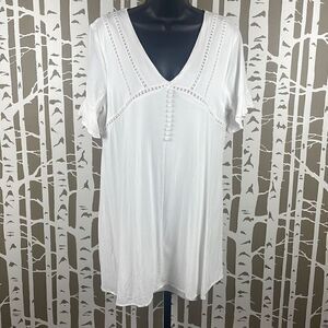 Blue Rain Boho Tunic Mini Babydoll Dress M